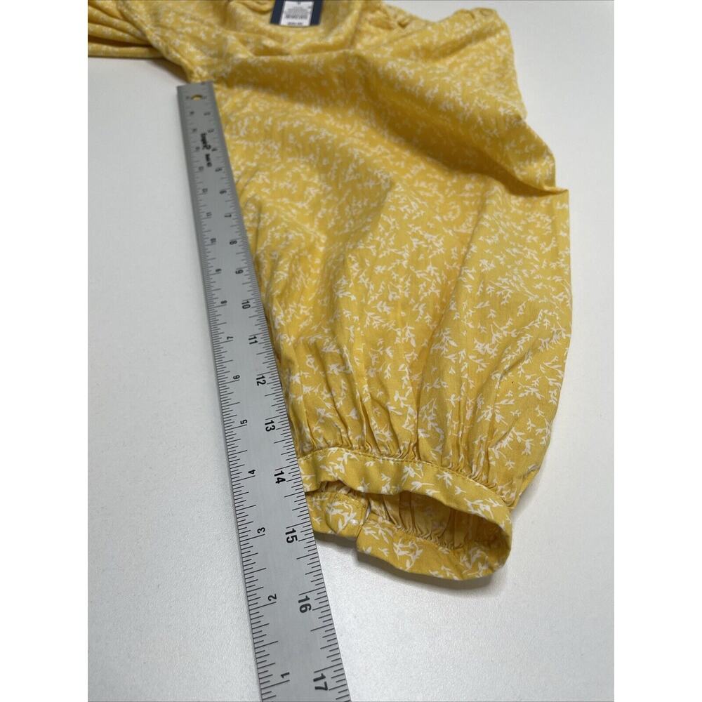 Universal Thread Blouse Yellow Floral Peasant Boho Cottage Long Sleeve Sz S NWT - Picture 10 of 10